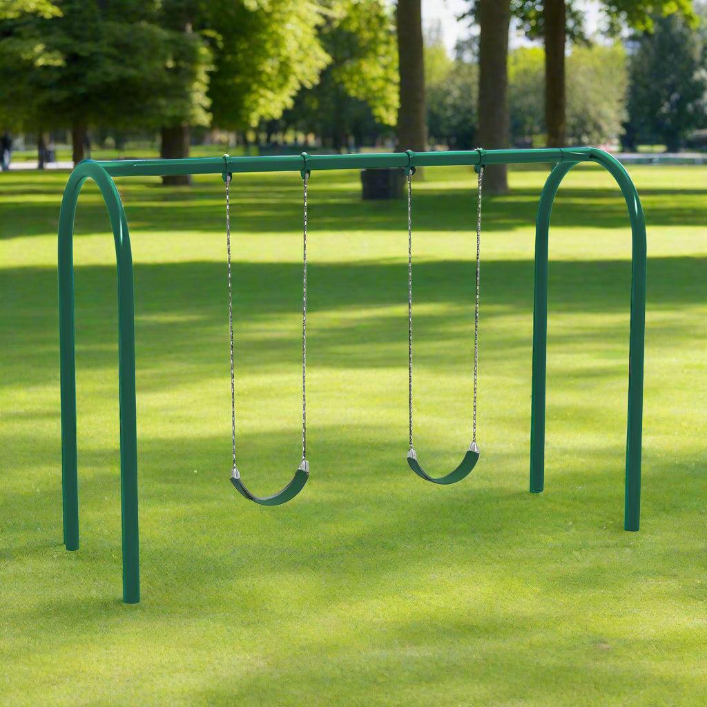 Arch Swing Set 3.5 Inch Metal Post Commercial Swing Sets Commercial Swing Sets