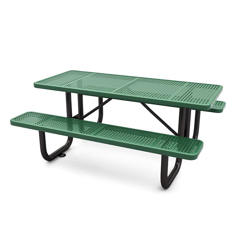 6' Rectangular Picnic Table Perforated Pattern