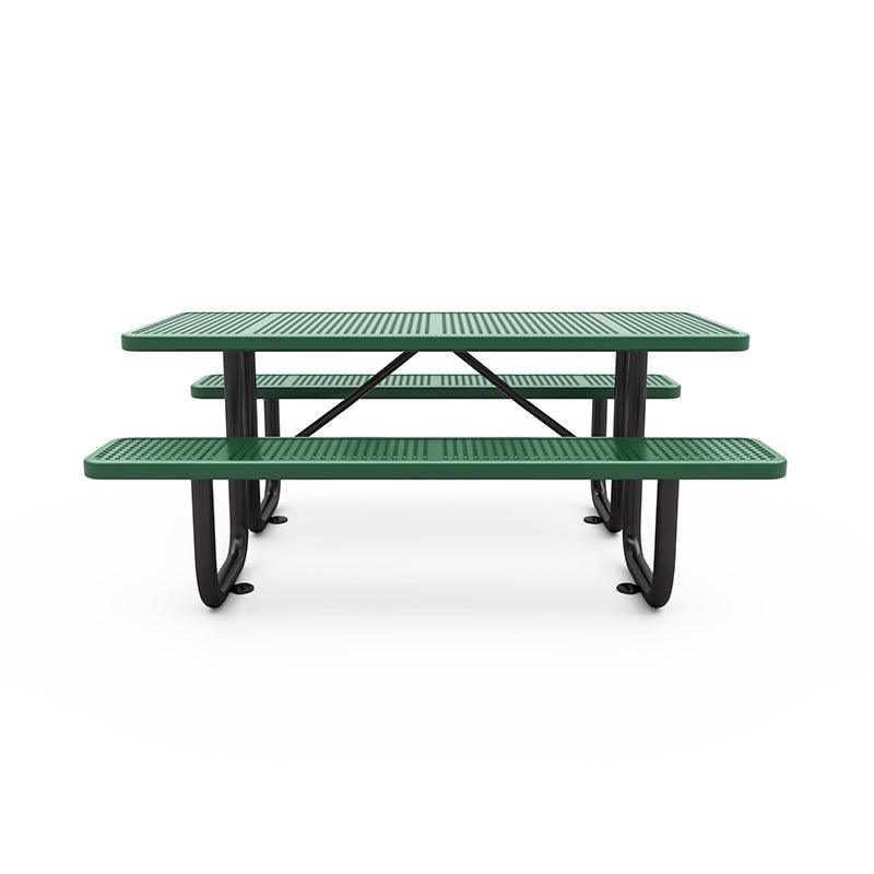 6' Rectangular Picnic Table Perforated Pattern